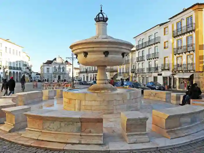 Marmorspringvandet på Praça do Giraldo