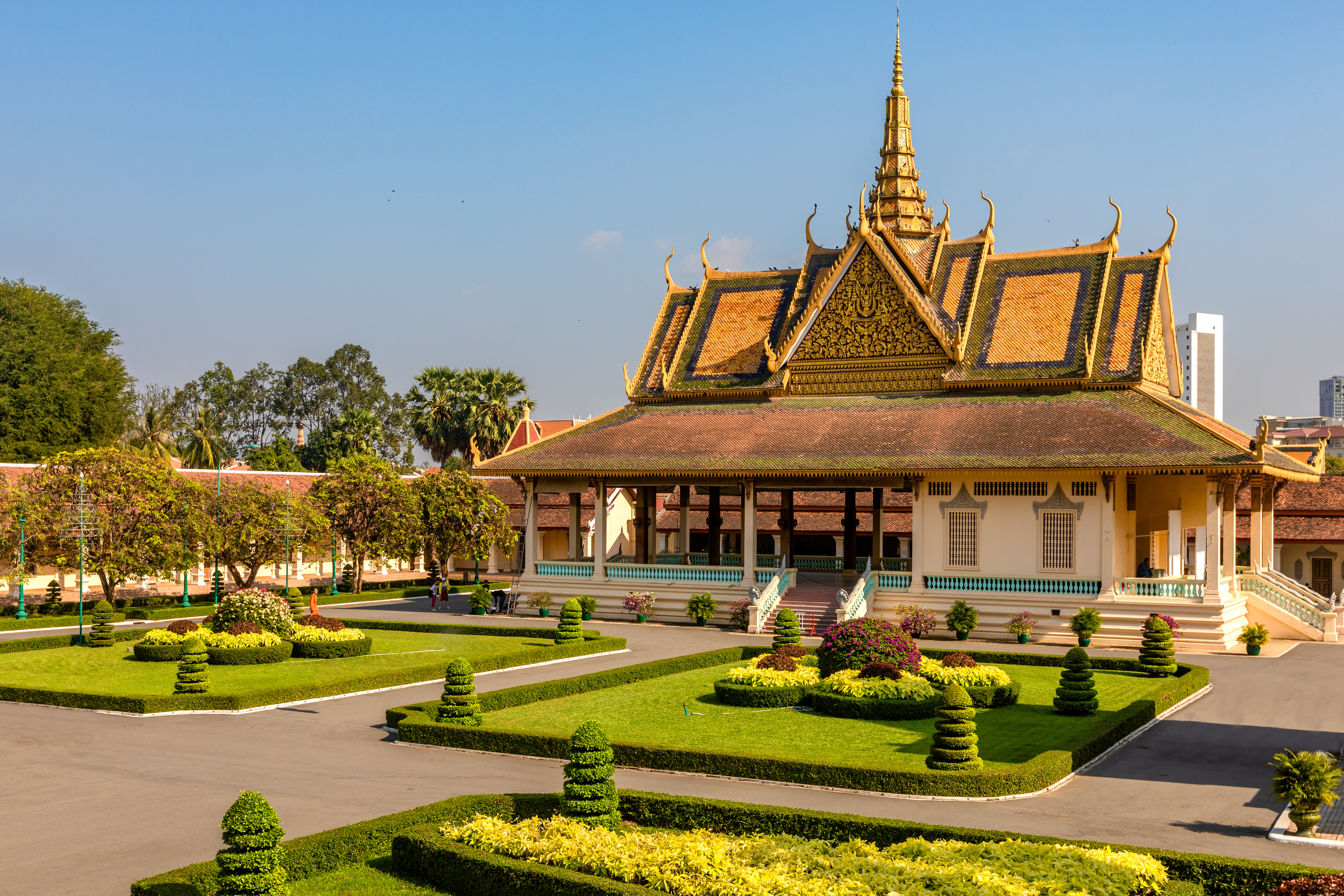 Det imponerende kongeslot i Phnom Penh
