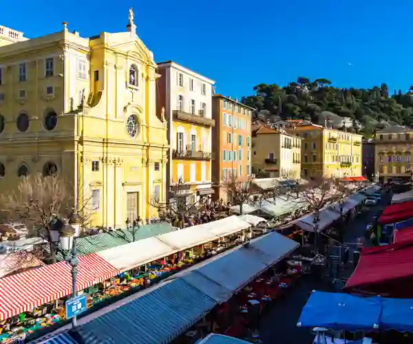 Markedet Cours Saleya i Nice