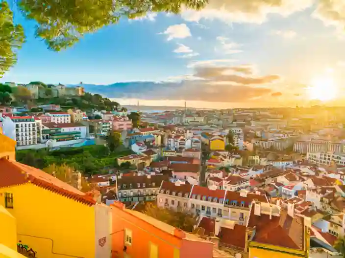 Vacker vy över Lissabon