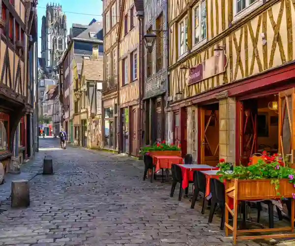 Fra gamlebyen i Rouen