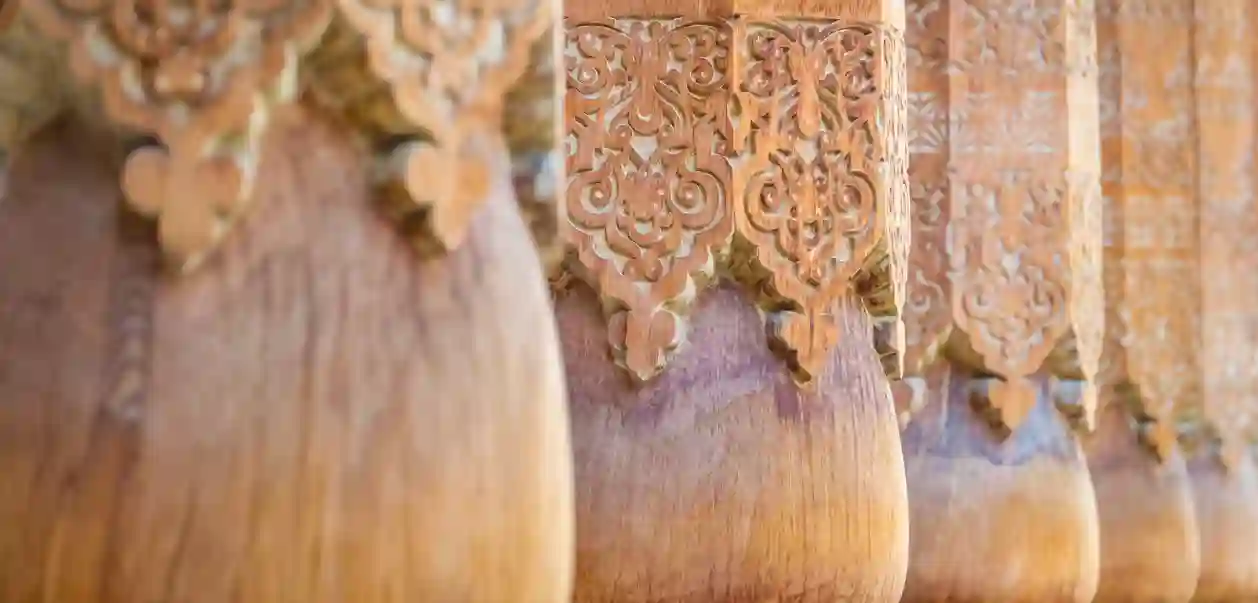 Treutskjæringer på Hazrat Imam Moskeen i Tasjkent