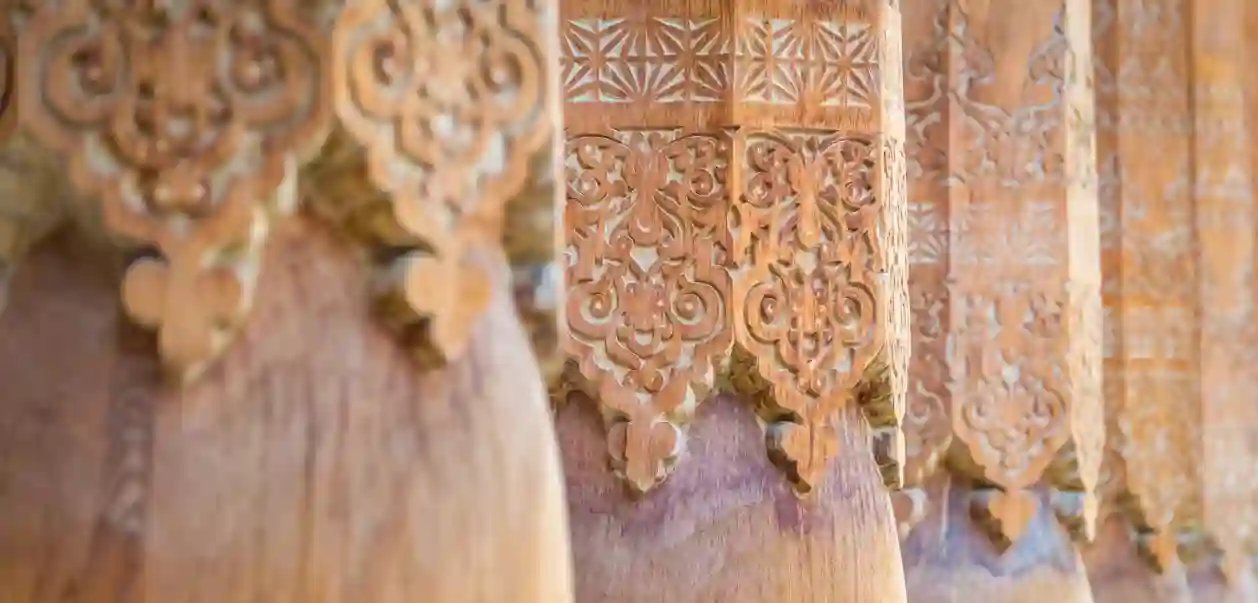 Treutskjæringer på Hazrat Imam Moskeen i Tasjkent