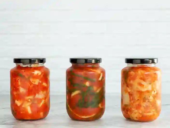 Forskellige Hjemmelavede Kimchi