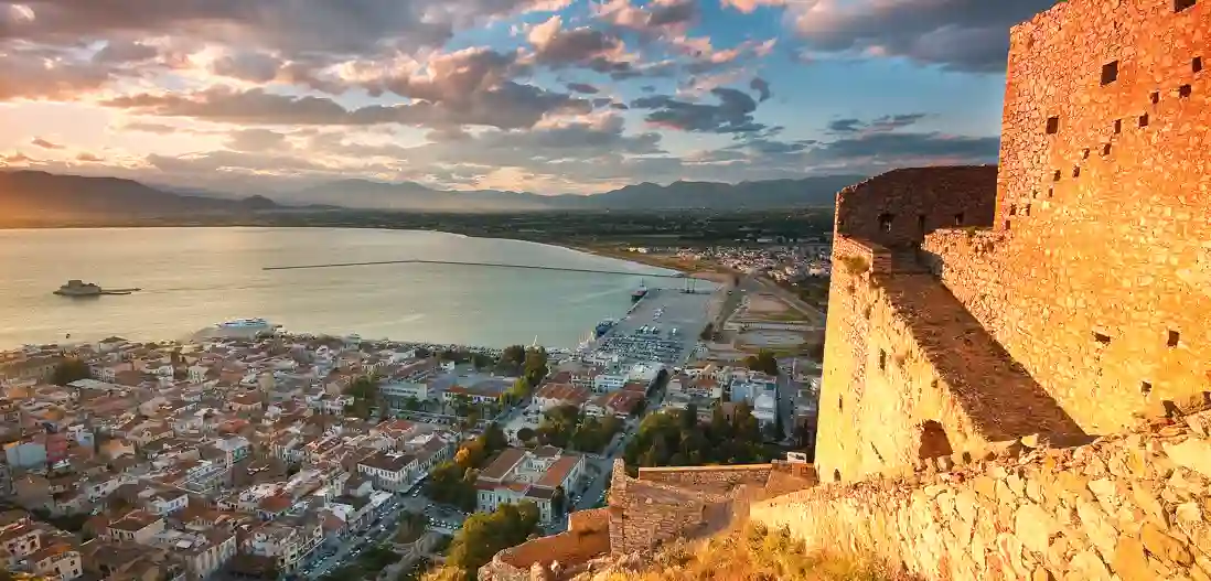 Nafplion fra Palamidi-fæstningen