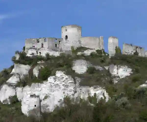 Château Gaillard ved Les Andelys. Bygget av Rikard Løvehjerte på 1100-tallet.