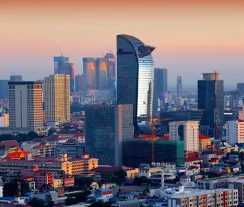 Vue over Phnom Penhs skyline