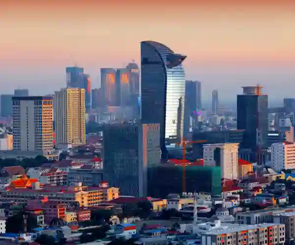 Vue over Phnom Penhs skyline