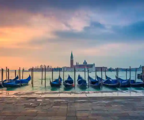 Panorama over lagunene, Venedig