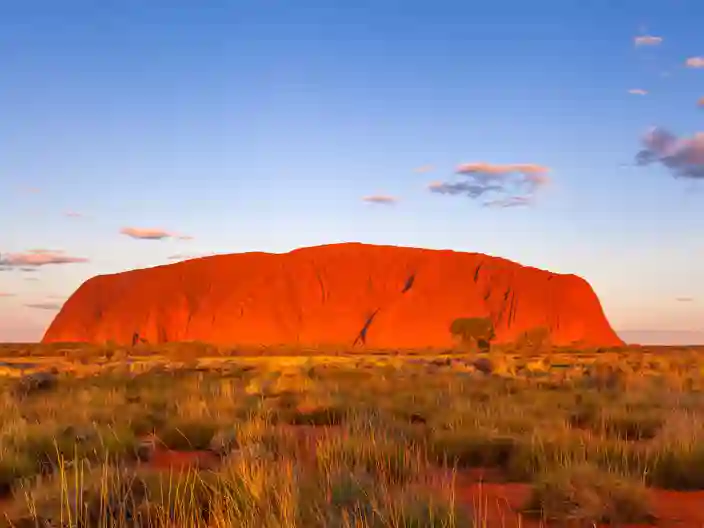 Uluru ved solnedgang