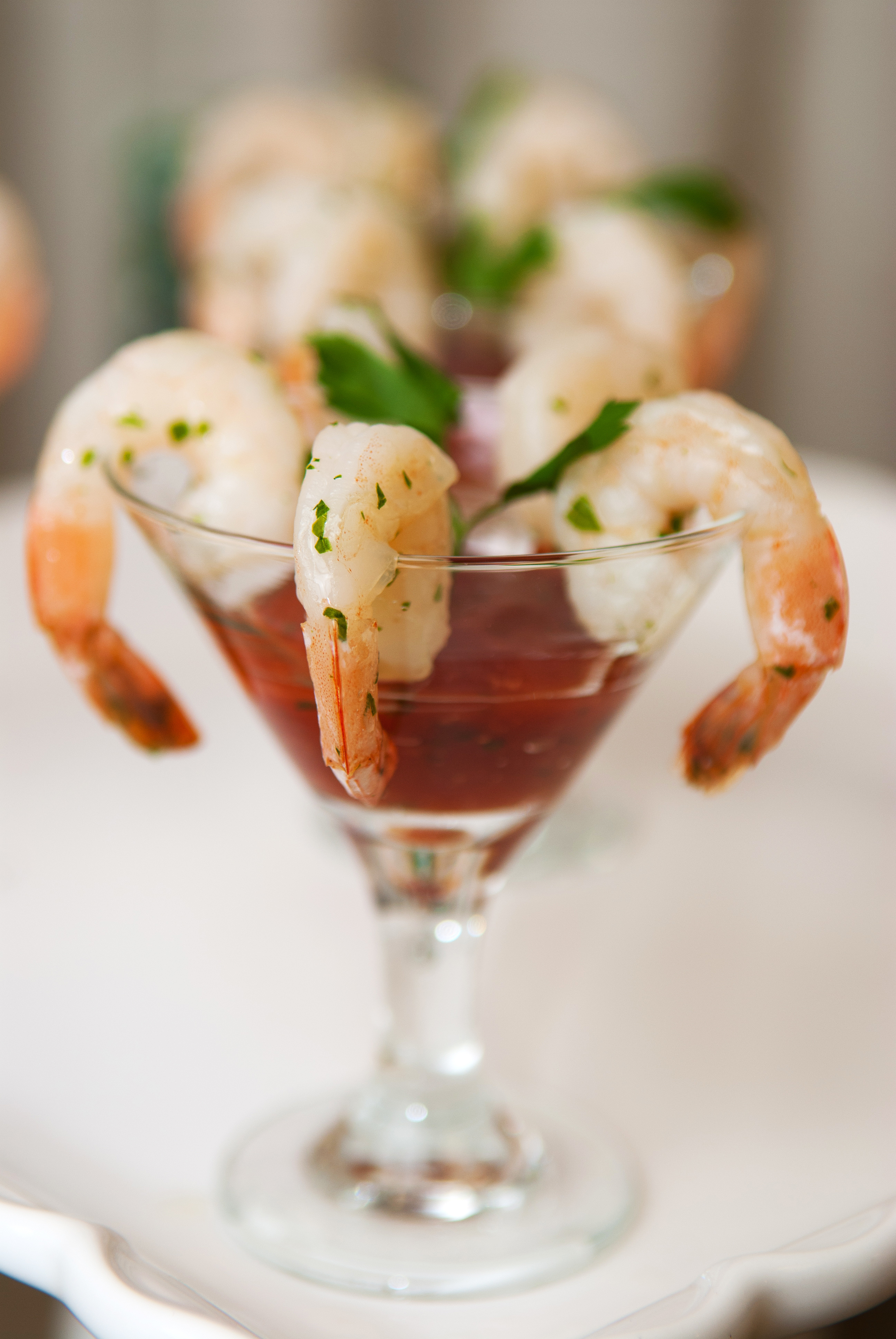 Klassisk räkcoctail i martiniglas 