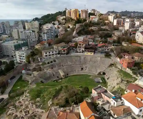 Et romersk amfiteater i Durrës