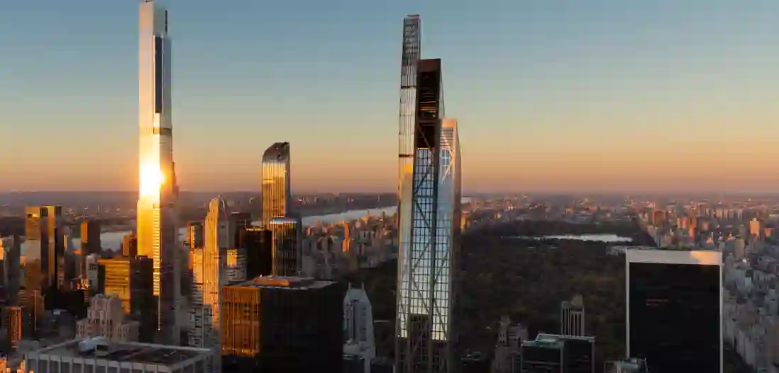 Billionaires' Row ved solnedgang