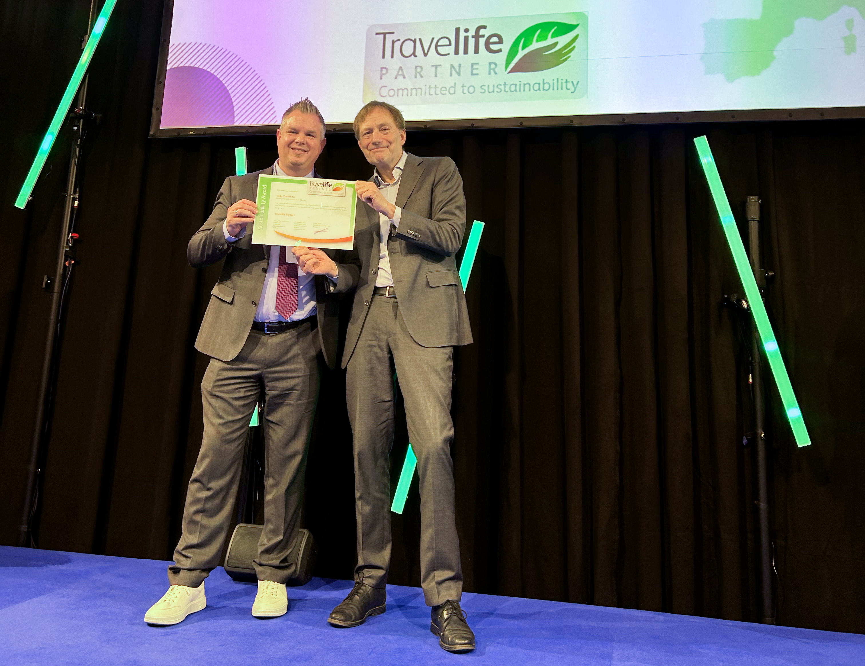 Utdeling av Travelife Partner serifiseringen på ITB i Berlin