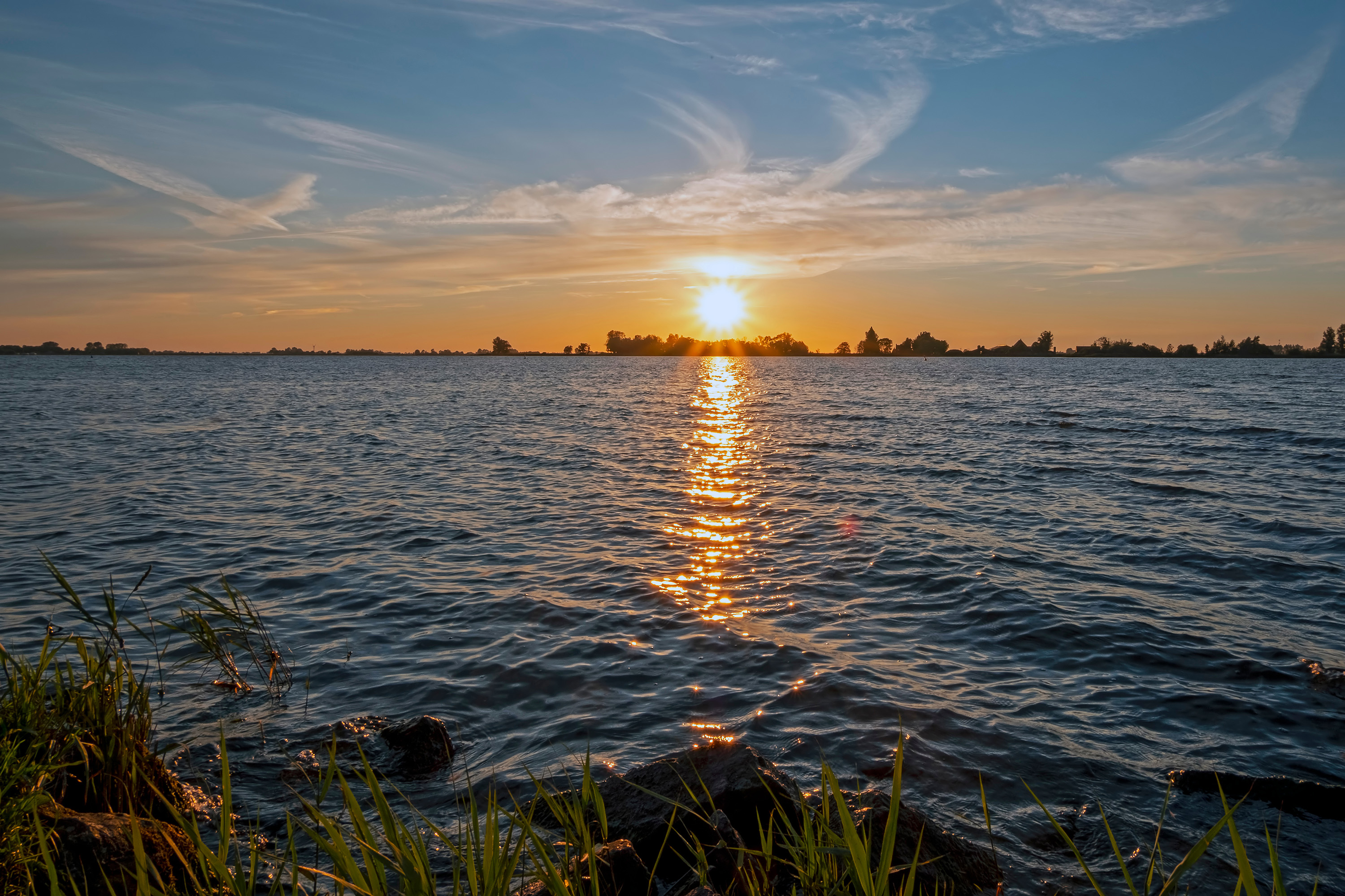 Solnedgang over Tjeukemeer