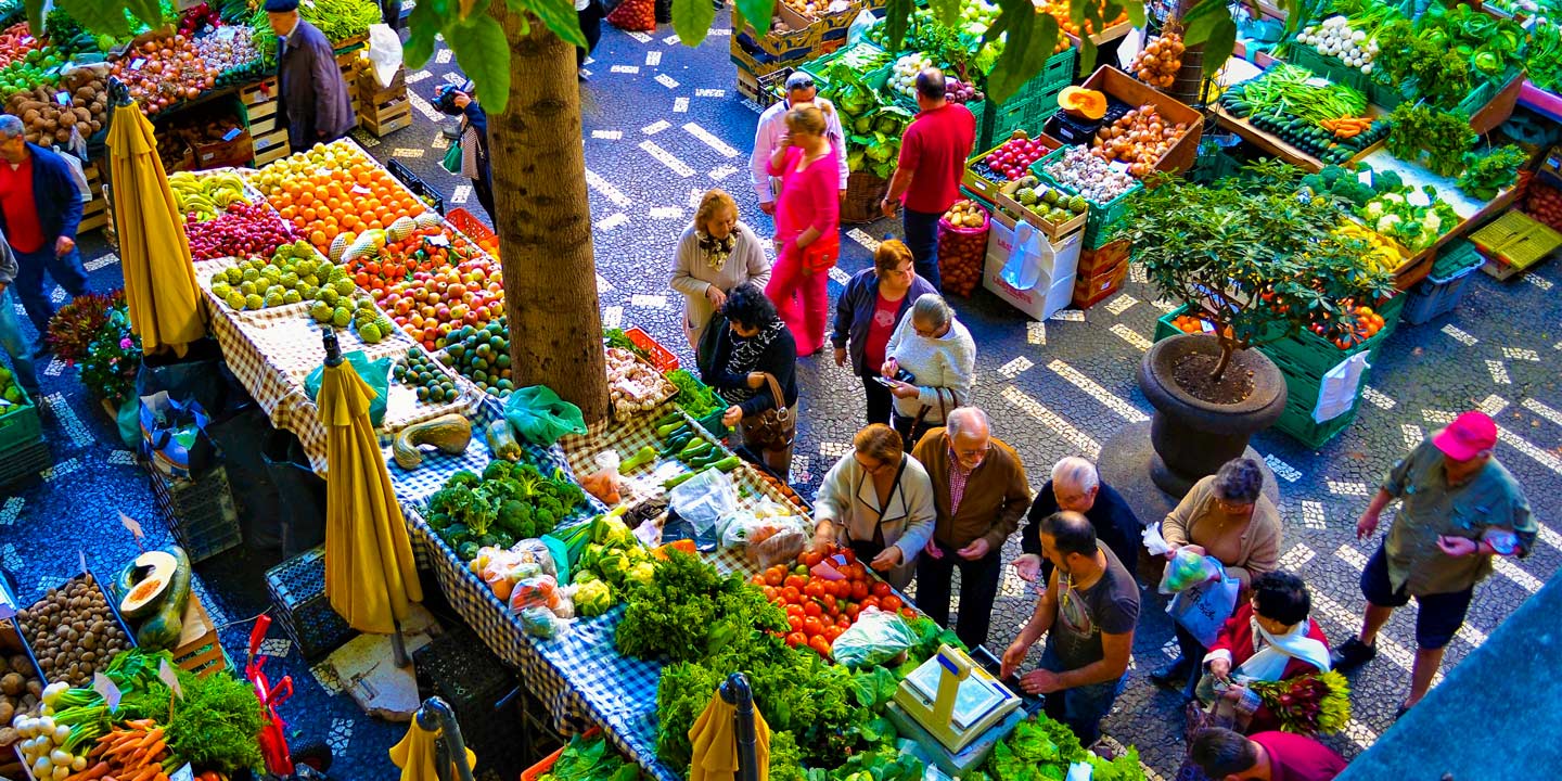 Frukt- och grönsaksmarknad i Funchal