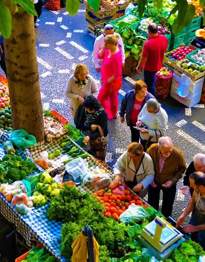 Frukt- och grönsaksmarknad i Funchal