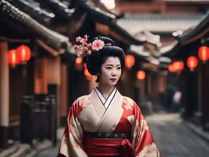 Illustration af geisha