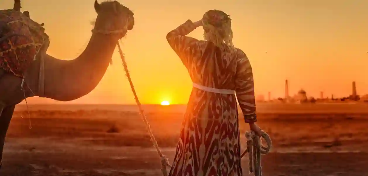 Karavane på vei mot Khiva