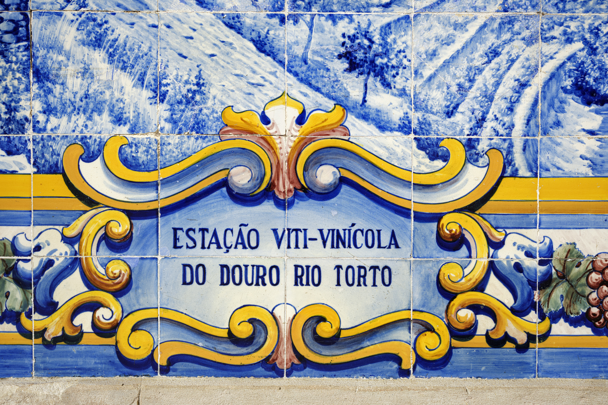 Detaljer fra togstasjonen i Pinhão